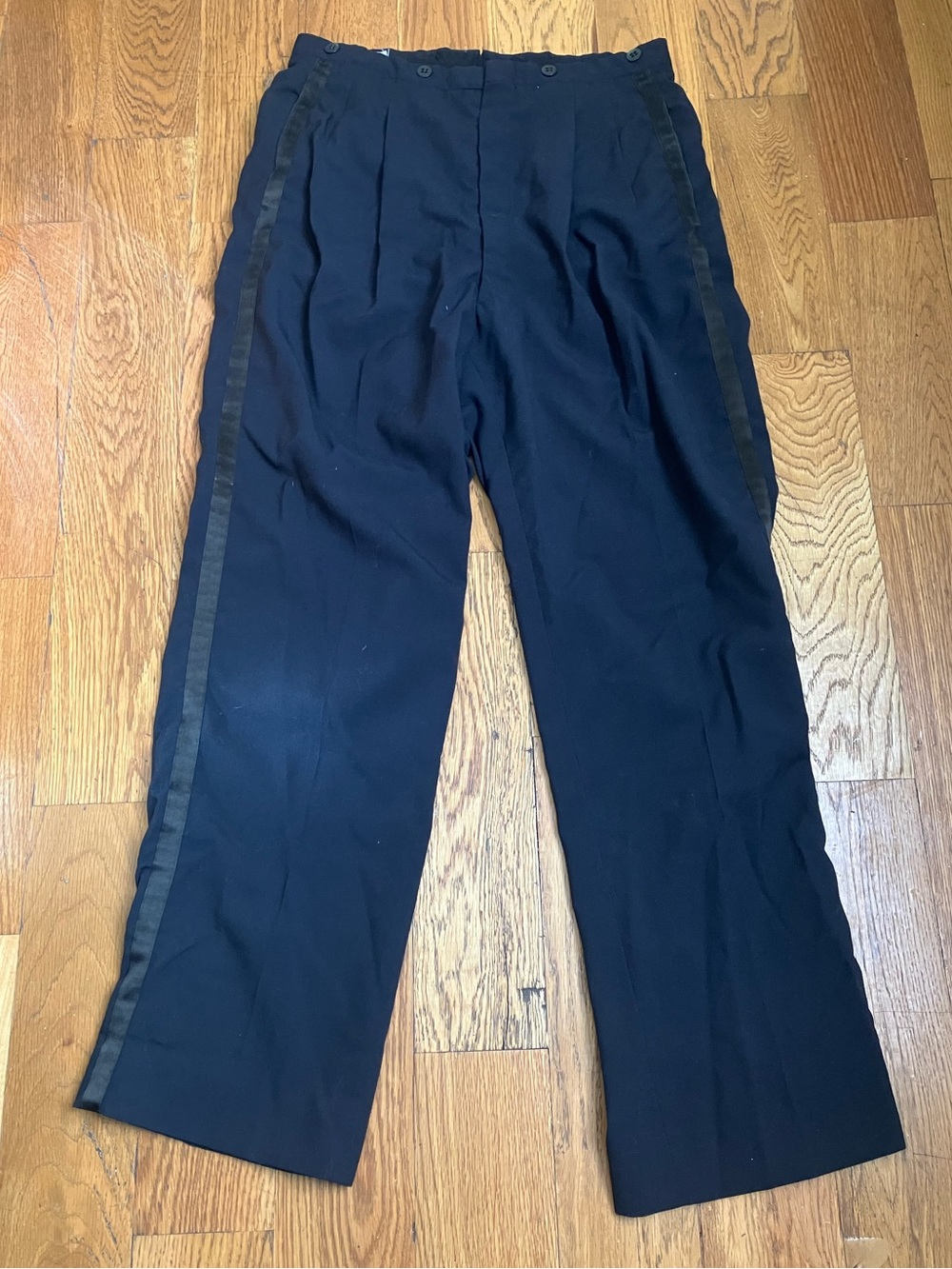 Palm Beach Tailored Union Made Vintage 32x30 Men's Tuxedo Pinstripe Pants Black